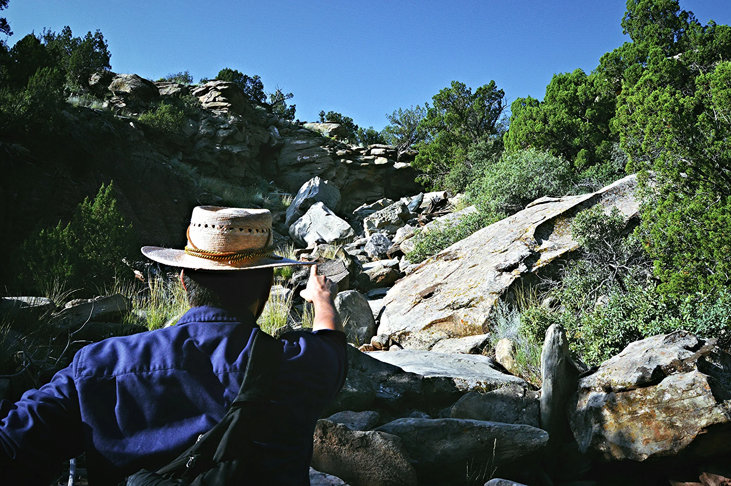 Cave-like overhang on the side of Unnamed Mesa